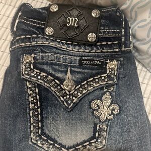 Miss Me Women's Dark Blue Rhinestone